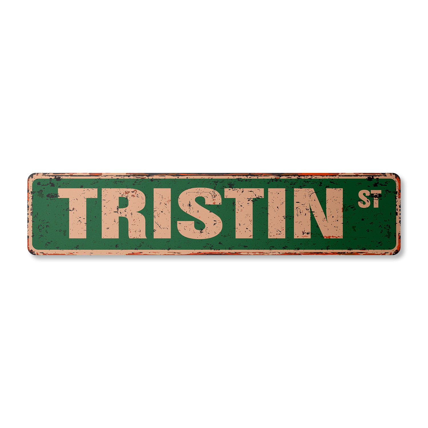 TRISTIN Vintage Plastic Street Sign Childrens Name Room Sign Indoor