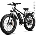 thumbnail image 1 of TRIWILL Electric Bike for Adults, Peak 1500W 48V 15Ah, 26" Fat Tire Ebike, E-Mountain Bicycle with Rear Rack, UL2849, 1 of 1