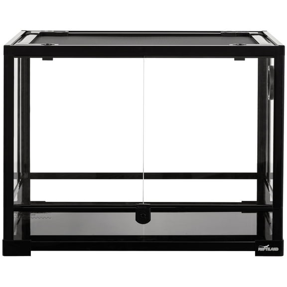 TRIXIE 32 Gallon Glass Terrarium, Double Hinged Doors, Mesh Top