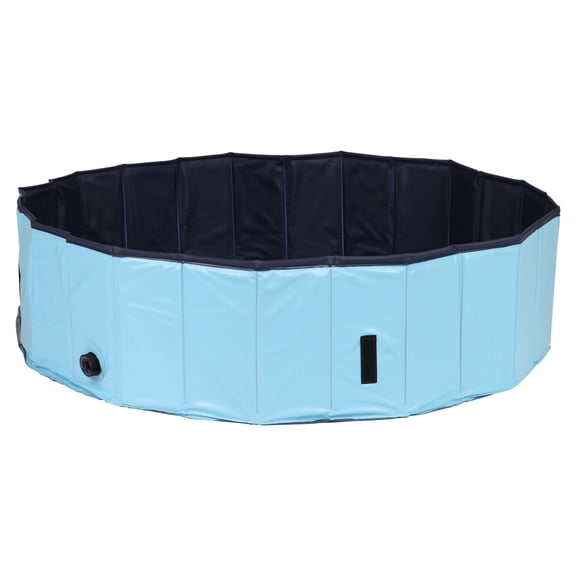 TRIXIE 47" Outdoor Splash Pool for Dogs, Foldable Playpen, Bathtub, Blue, Large