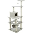 thumbnail image 1 of TRIXIE Abby Plush 4-Level 63.5" Cat Tree with Sisal Scratching Posts Condo & Cat Toy Gray, 1 of 8