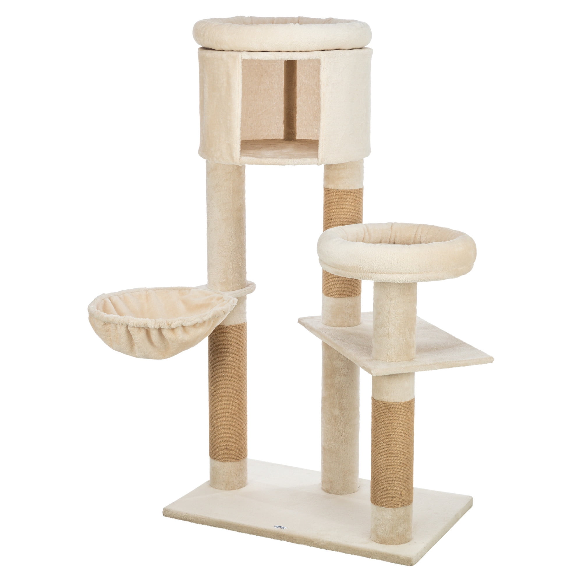 TRIXIE Aidan 53" Cat Tree - Multi-Level Cat Tower with Scratching Posts, Cozy Hammock & Hideaway Condo, and Comfy Beds