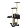 thumbnail image 1 of TRIXIE Alicante Plush & Sisal 3-Level 56" Cat Tree with Scratching Posts & Condo, Gray, 1 of 7