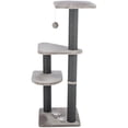 thumbnail image 1 of TRIXIE Altea Plush 3-Level 46.1" Cat Tree with Sisal Scratching Posts & Cat Toy, Dark Gray, 1 of 9