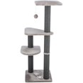 thumbnail image 1 of TRIXIE Altea Plush 3-Level 46.1" Cat Tree with Sisal Scratching Posts & Cat Toy, Dark Gray, 1 of 10