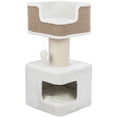 thumbnail image 1 of TRIXIE Ava XXL Jute & Plush 2-Level 34" Cat Tree with Scratching Post & Condo, Brown, 1 of 8