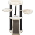 thumbnail image 1 of TRIXIE Bovina Plush & Sisal 3-Level 55.5" Cat Tree, Scratching Posts & Hammock, Black, 1 of 8