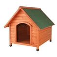 thumbnail image 1 of TRIXIE Cottage Weatherproof Outdoor Wooden Dog House Raised Floor for Small Dogs, Brown, 1 of 7