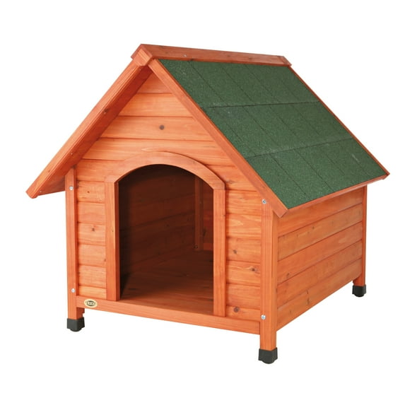 TRIXIE Cottage Weatherproof Outdoor Wooden Dog House Raised Floor for Small Dogs, Brown