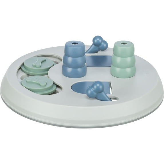 TRIXIE Dog Activity Flip Board Strategy Game, Level 2 Dog Puzzle Toy, Treat Dispenser
