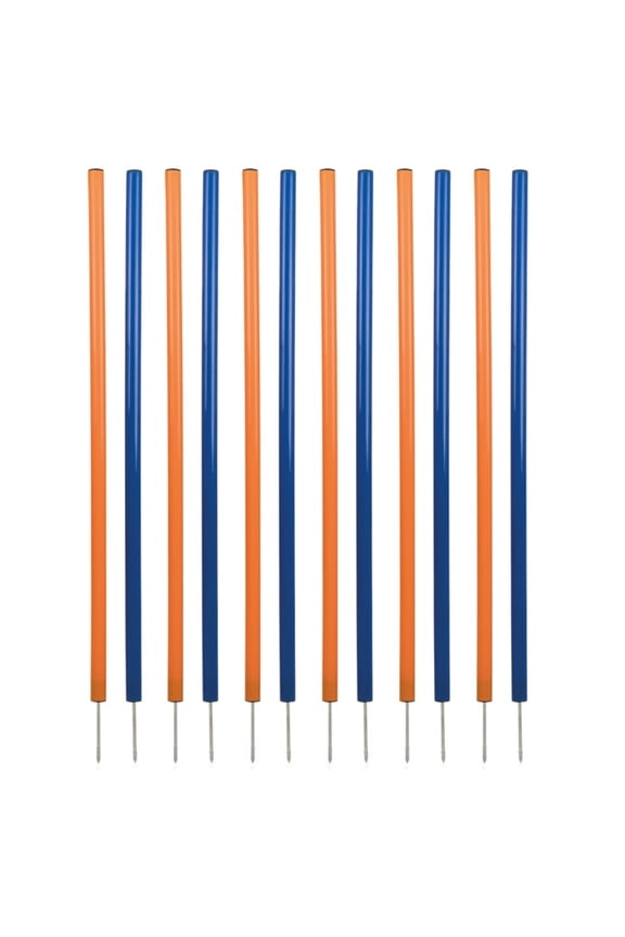 Dog Agility Slalom Set, Portable Dog Training Poles, Agility Weaving Poles, 12 pcs