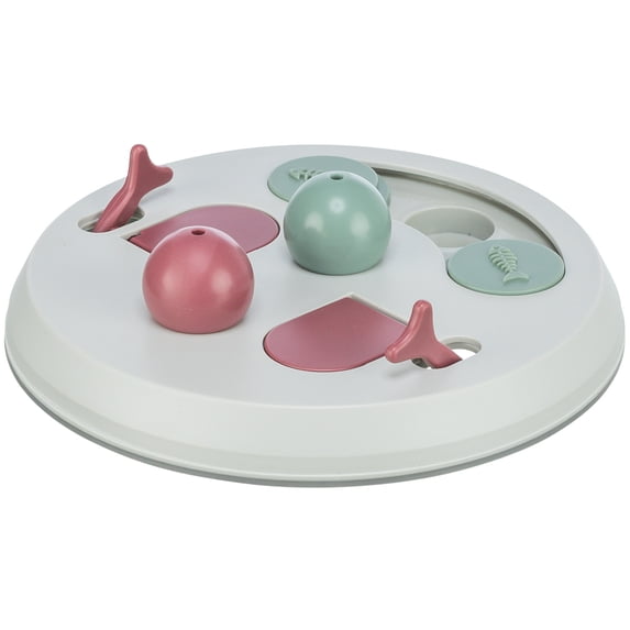 TRIXIE Flip Board Strategy Game for Cats, Puzzle Toy, Treat Dispenser, Interactive Play, Red