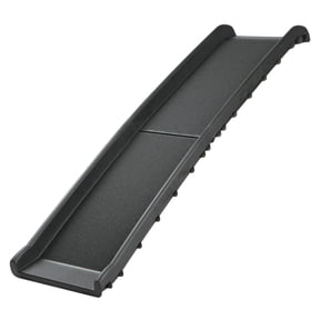 TRIXIE Foldable Non-Slip 62" Long Plastic Pet Ramp, Black, 200 lb Limit