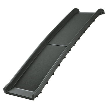 TRIXIE Foldable Non-Slip 62" Long Plastic Pet Ramp, Black, 200 lb Limit