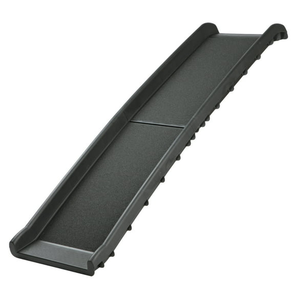 TRIXIE Foldable Non-Slip 62" Long Plastic Pet Ramp, Black, 200 lb Limit