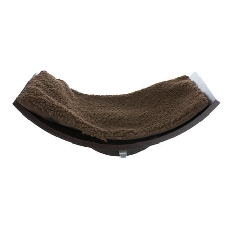 TRIXIE Lorena Space Saving Wall Mounted Cat Perch with Soft Cushion, Brown