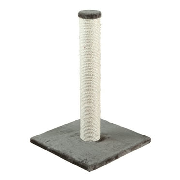 TRIXIE Parla Sisal 24.5" Cat Scratching Post with Plush Base, Gray