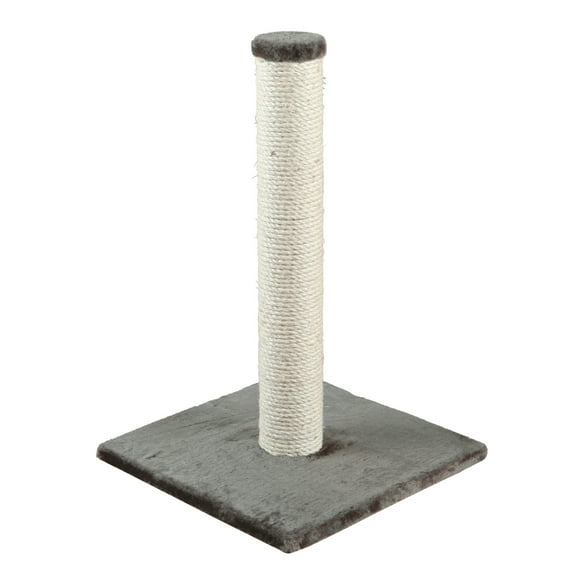 TRIXIE Parla Sisal 24.5" Cat Scratching Post with Plush Base, Gray
