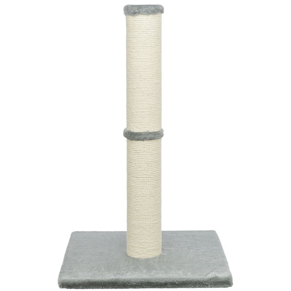 TRIXIE Parla 24.4 Inch Jute Cat Scratching Post with Plush Base, Gray