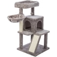thumbnail image 1 of TRIXIE Pepito Plush & Sisal 2-Level 39.4" Cat Tree with Scratching Posts & Condo, Gray, 1 of 8