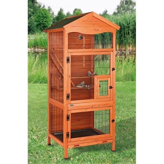 Curated visual reference: Height Adjustable Aviary Reference: Trixie Pet Products Aviary Bird House Glazed Pine