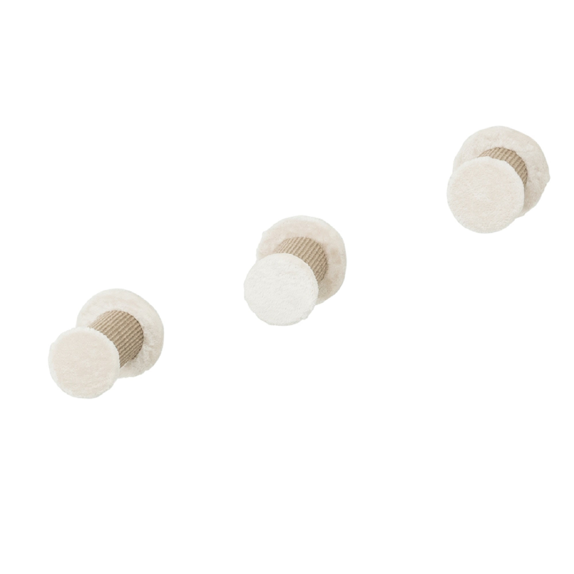 Light Gray and Brown Sisal Wall Mount Cat Climbing Steps