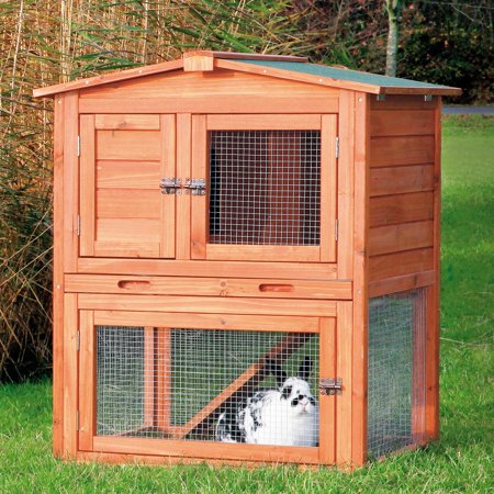 TRIXIE Rabbit Hutch with Peaked Roof - Medium