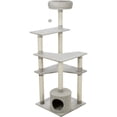 thumbnail image 1 of TRIXIE Seli Plush 4-Level 59" Cat Tree with Sisal Scratching Posts, Condo & Cat Toy, Cream, 1 of 8