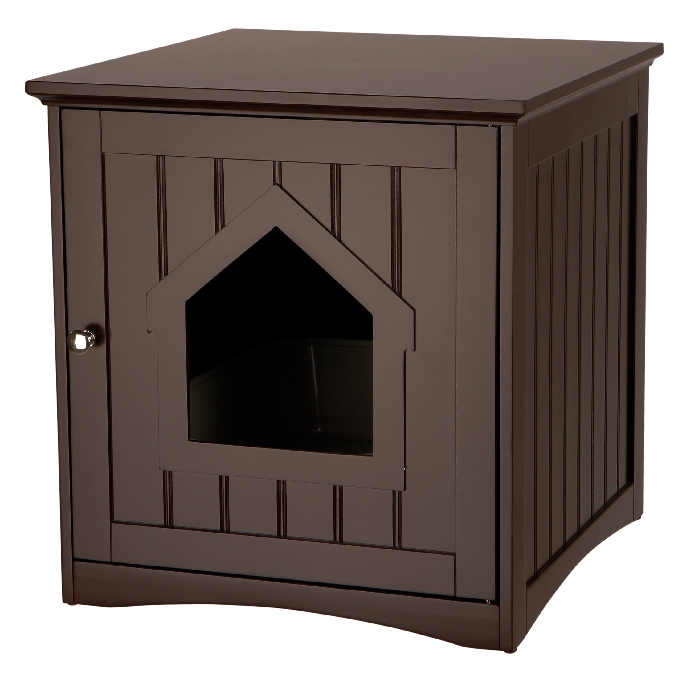 TRIXIE House Cabinet Enclosed Kitty Litter Box Small Pet Home Side Table Indoor Furniture Brown Walmart