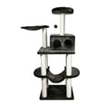 thumbnail image 1 of TRIXIE Tarragona Plush & Sisal 5-Level 63.8" Cat Tree with Scratching Posts, Condo & Hammock, Dark Gray, 1 of 8