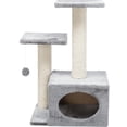 thumbnail image 1 of TRIXIE Valencia Plush & Sisal 3-Level 28" Cat Tree with Scratching Posts & Condo, Gray, 1 of 8