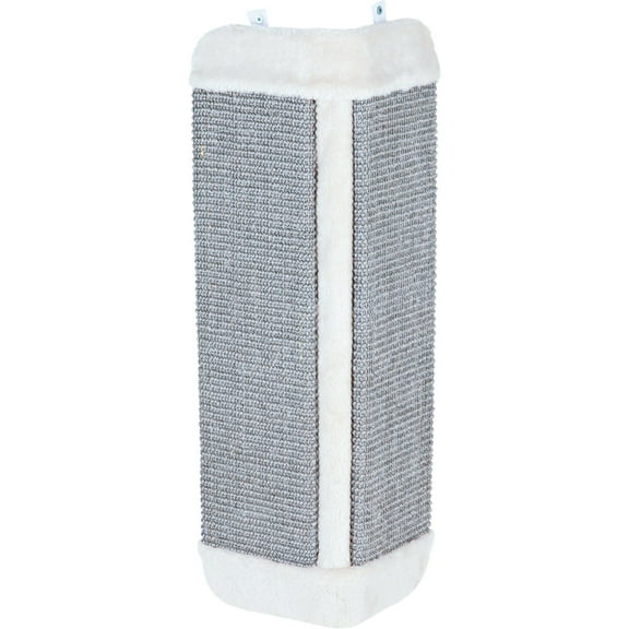 TRIXIE Wall Mount Sisal Scratching Board for Corners, Vertical Cat Scratcher, Gray