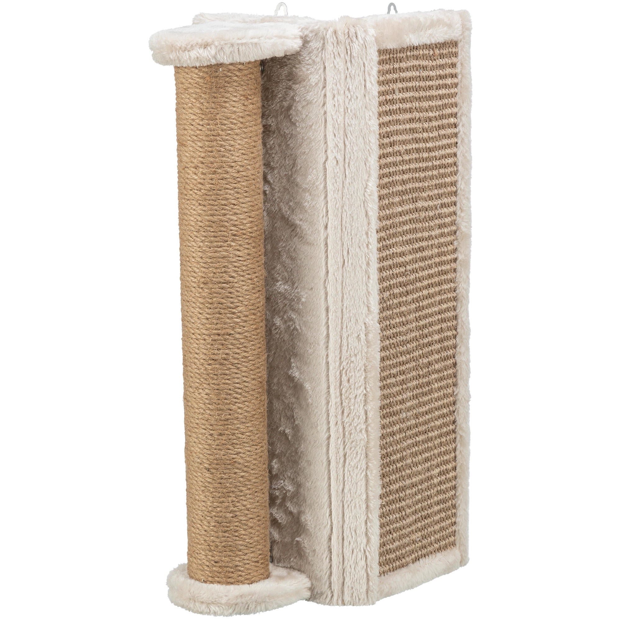 TRIXIE Wall Mounted Corner Sisal Scratching Board and Jute Post Vertical Cat Scratcher Walmart