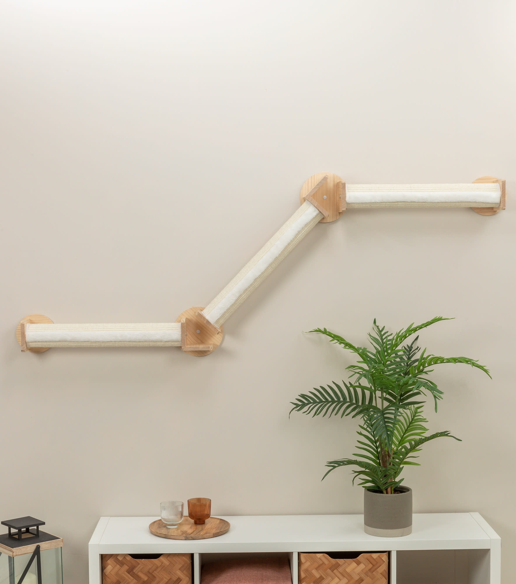 TRIXIE Wall Set 2 Multi Level Wall Mounted Cat Perch System with 3