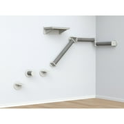 TRIXIE Wall Set 6 Wall Mounted Cat Perch System, Scratching Posts, Platforms, Steps, Gray