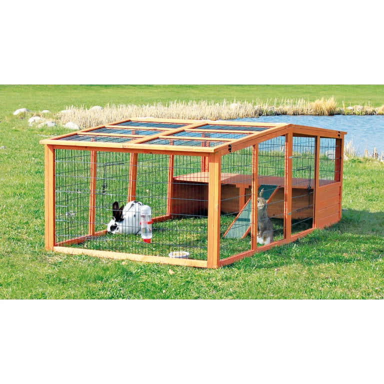 TRIXIE Weatherproof Outdoor X-Large Wooden Small Animal Cage and