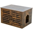 thumbnail interactive-video image 1 of TRIXIE XL Farmhouse Litter Box Enclosure, Hidden Litter Box Cabinet or End Table, 1 of 9