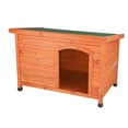 thumbnail image 1 of TRIXIE natura Classic Elevated Weatherproof Wooden Small Outdoor Dog House w/ Hinged Roof, Brown, 1 of 7