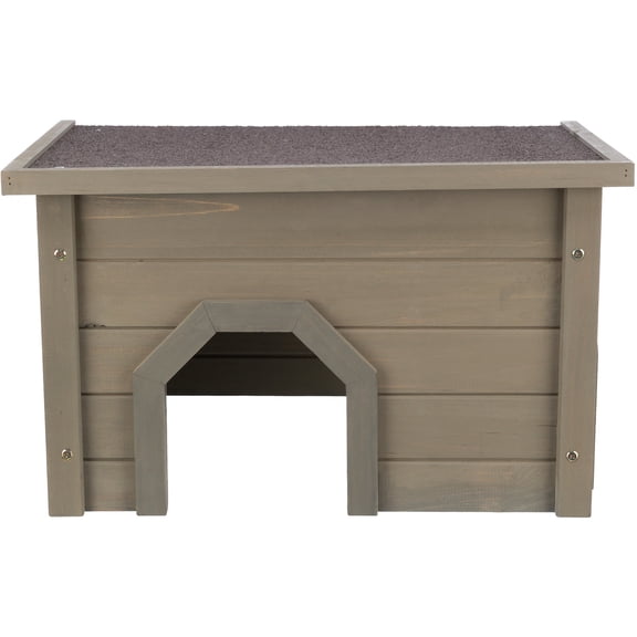 TRIXIE natura Small Animal House, Rabbit Box, Playpen House, Shelter For Rabbits, Bunnies, Guinea Pigs, and Chinchillas, Gray-Green
