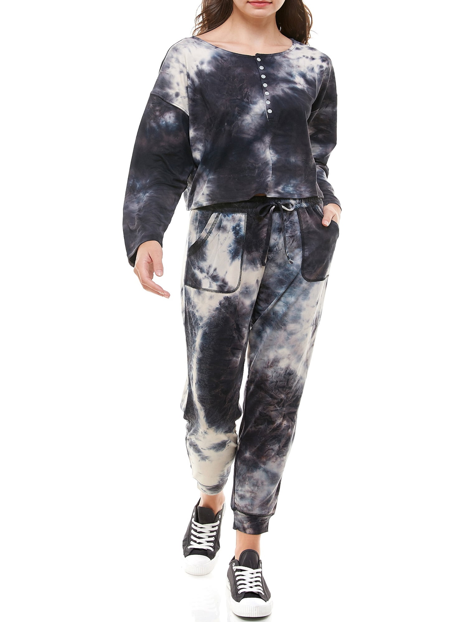 TRIXXI Junior Cozy Tie Dye Botton Front Top