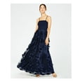 thumbnail image 1 of TRIXXI Womens Navy Spaghetti Strap Full-Length Formal Dress Juniors 13, 1 of 4