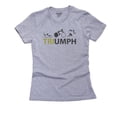 thumbnail image 1 of TRIumph Triathlon Swim Bike Run Racing Women's Cotton Grey T-Shirt, 1 of 2