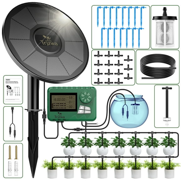 TRJZWA Solar Irrigation System with Automatic DIY Water Time