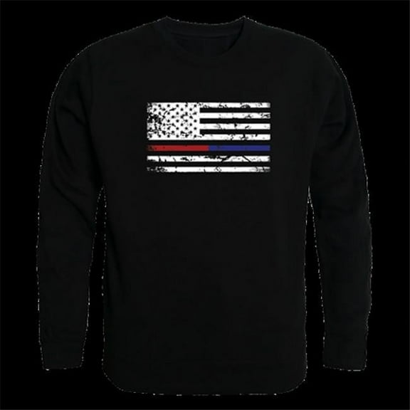 TRL & TBL Dual Flag GRPX Crewneck Sweatshirt, Black - Extra Large
