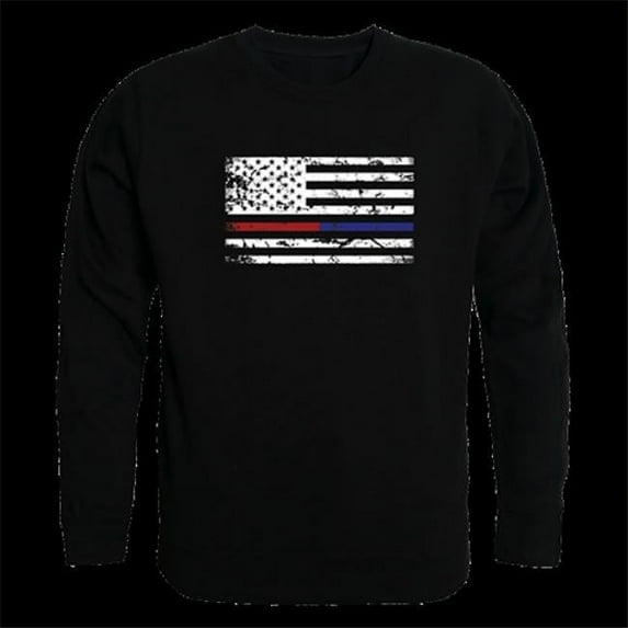 TRL & TBL Dual Flag GRPX Crewneck Sweatshirt, Black - Large
