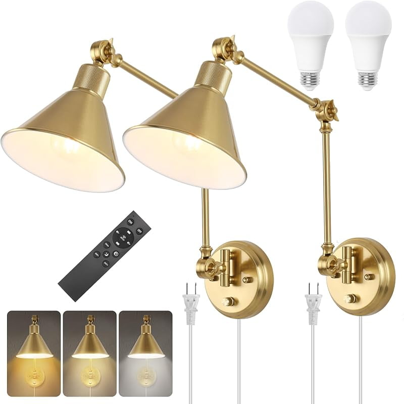 Plug-in Wall Sconces Set of 2 - Thumbnail 2