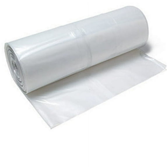 TRM Manufacturing 412C 12 x 100 4 Mil All Weather Plastic Sheeting Clear Visqueen 1-Roll