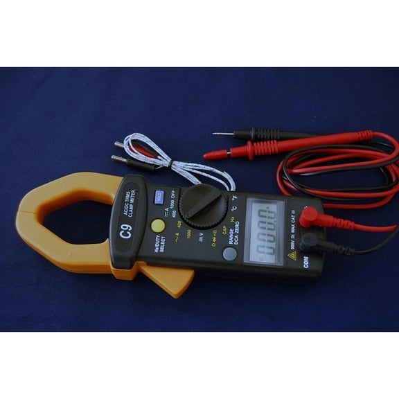 TRMS AC DC Clamp Meter Ammeter Digital Multimeter+Capacitor Tester HVAC Tool New