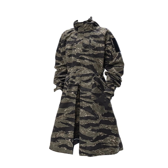 TRN BAC Industrial Combat Robe, A-Line Loose Fit Tactical Long Trench Coat for Tactical Training & Outdoor Sports