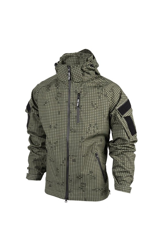 TRN BACRAFT Men's Tactical Light Jacket Zip Pockets Hook-and-Loop Patch Sleeves Breathable Poly-Cotton for Hiking Airsoft Outdoor Daily Wear, M